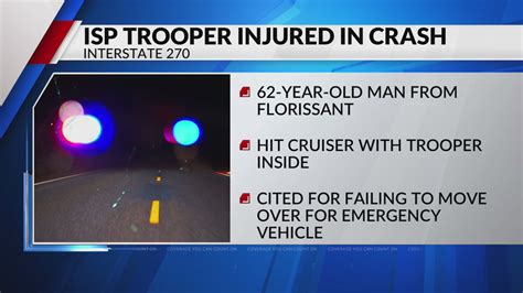 Illinois trooper's vehicle struck on I-270 Saturday
